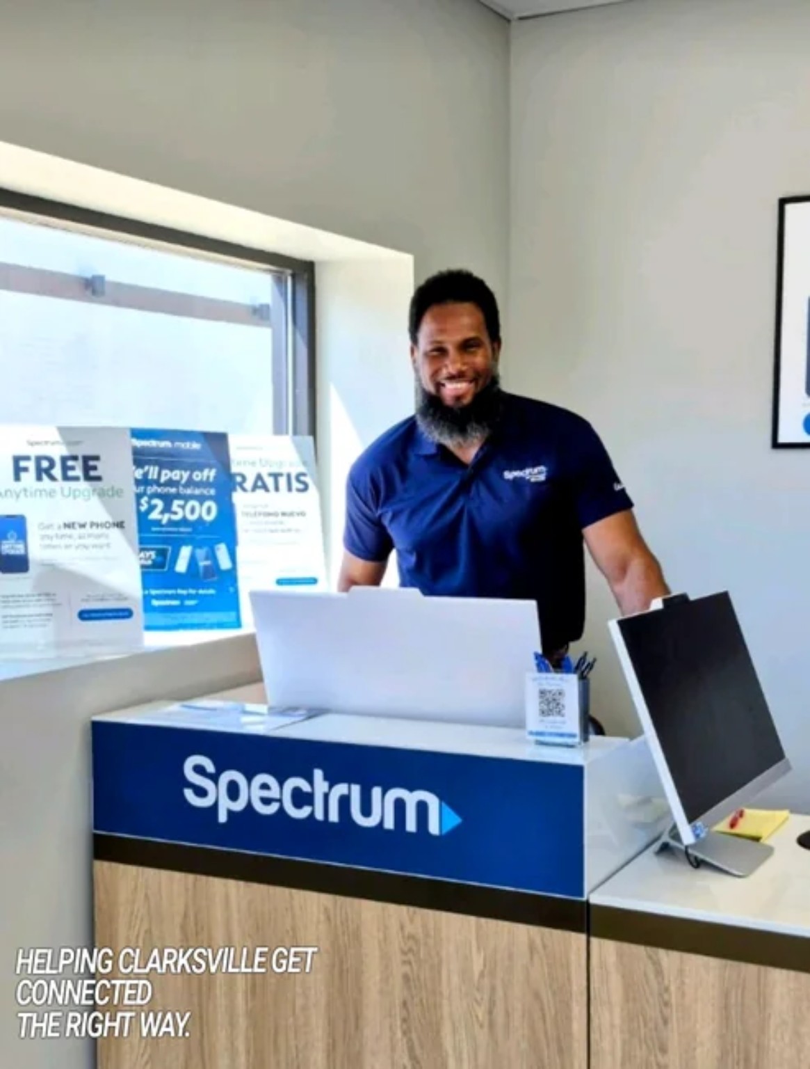 Actual owner at the Clarksville Internet Deals counter